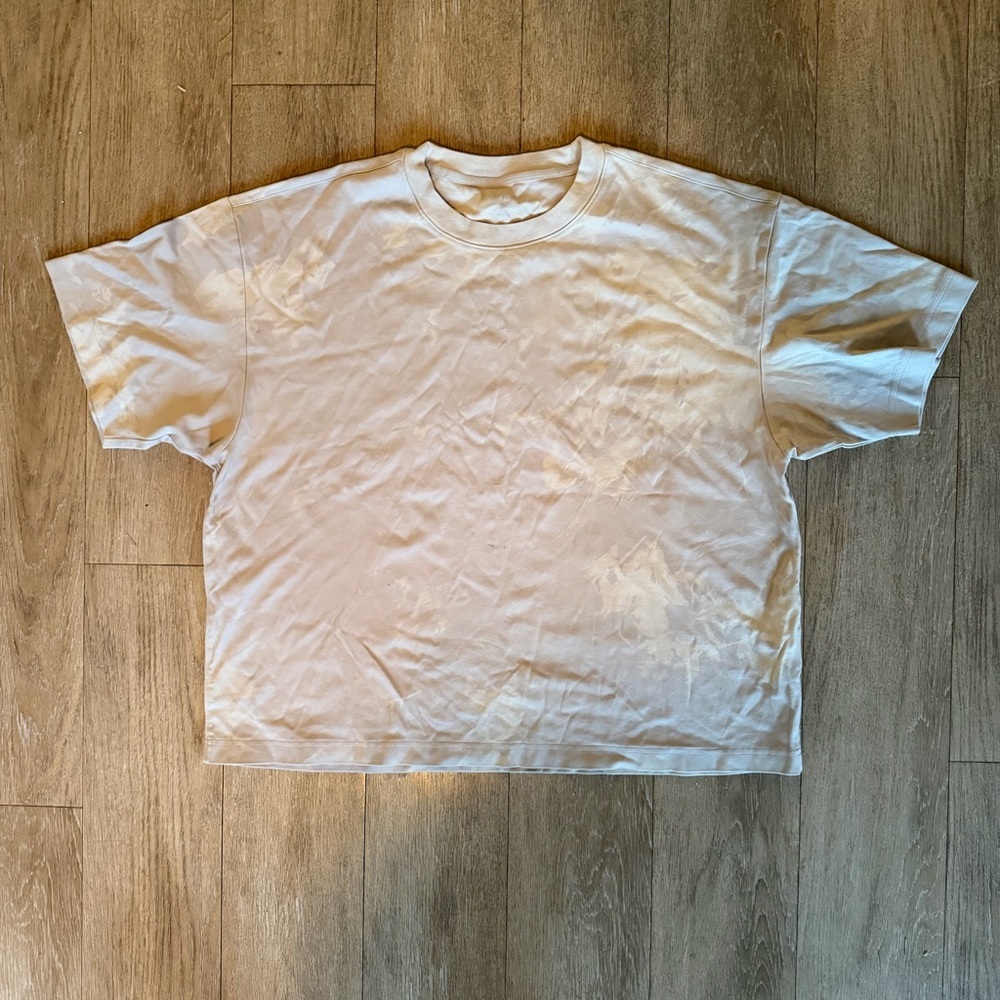 Men's Casual cream Short Sleeve Tee